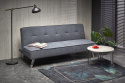 SOFA KANAPA ROZKŁADANA CARLITO TKANINA POPIELATA HALMAR STAL CHROMOWANA SOFA KANAPA ROZKŁADANA CARLITO TKANINA POPIELATA HALMAR STAL CHROMOWANA