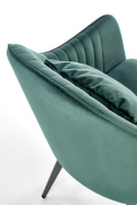 Halmar K464 krzesło ciemny zielony, tkanina - velvet / stal malowana proszkowo Halmar K464 krzesło ciemny zielony, tkanina - velvet / stal malowana proszkowo
