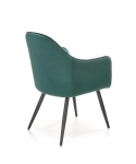 Halmar K464 krzesło ciemny zielony, tkanina - velvet / stal malowana proszkowo Halmar K464 krzesło ciemny zielony, tkanina - velvet / stal malowana proszkowo
