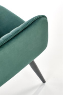 Halmar K464 krzesło ciemny zielony, tkanina - velvet / stal malowana proszkowo Halmar K464 krzesło ciemny zielony, tkanina - velvet / stal malowana proszkowo