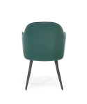 Halmar K464 krzesło ciemny zielony, tkanina - velvet / stal malowana proszkowo Halmar K464 krzesło ciemny zielony, tkanina - velvet / stal malowana proszkowo
