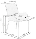 Halmar K481 krzesło popiel, materiał: tkanina / metal Halmar K481 krzesło popiel, materiał: tkanina / metal