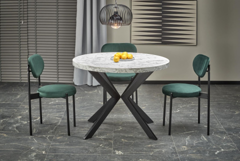Halmar K509 krzesło ciemny zielony, tkanina - velvet / metal Halmar K509 krzesło ciemny zielony, tkanina - velvet / metal