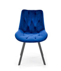 Halmar K519 krzesło granatowy, funkcja obracania, tkanina - velvet / stal malowana proszkowo Halmar K519 krzesło granatowy, funkcja obracania, tkanina - velvet / stal malowana proszkowo
