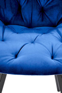 Halmar K519 krzesło granatowy, funkcja obracania, tkanina - velvet / stal malowana proszkowo Halmar K519 krzesło granatowy, funkcja obracania, tkanina - velvet / stal malowana proszkowo