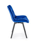 Halmar K519 krzesło granatowy, funkcja obracania, tkanina - velvet / stal malowana proszkowo Halmar K519 krzesło granatowy, funkcja obracania, tkanina - velvet / stal malowana proszkowo