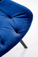 Halmar K519 krzesło granatowy, funkcja obracania, tkanina - velvet / stal malowana proszkowo Halmar K519 krzesło granatowy, funkcja obracania, tkanina - velvet / stal malowana proszkowo