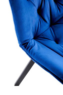 Halmar K519 krzesło granatowy, funkcja obracania, tkanina - velvet / stal malowana proszkowo Halmar K519 krzesło granatowy, funkcja obracania, tkanina - velvet / stal malowana proszkowo