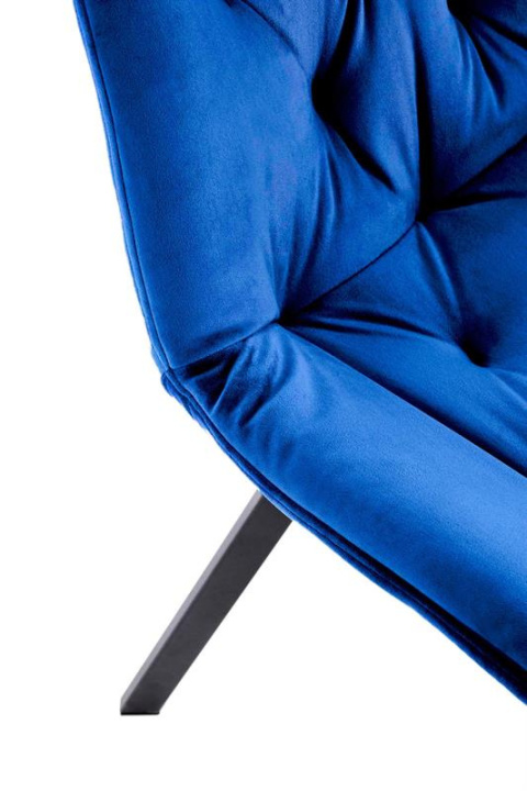 Halmar K519 krzesło granatowy, funkcja obracania, tkanina - velvet / stal malowana proszkowo Halmar K519 krzesło granatowy, funkcja obracania, tkanina - velvet / stal malowana proszkowo