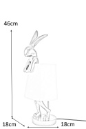 LAMPA STOŁOWA NOCNA RABBIT 50 cm ZŁOTA / BIAŁY KLOSZ LNIANY E14 LAMPA BIURKOWA Kare Design KARE