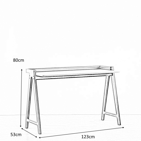 BIURKO COMPAS BIAŁE DREWNO / BLAT płyta MDF do pracowni, pokoju młodzieżowego King Home BIURKO COMPAS BIAŁE DREWNO / BLAT płyta MDF do pracowni, pokoju młodzieżowego King Home