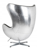 FOTEL OBROTOWY Z FUNKCJĄ BUJANIA EGG AVIATOR PU EKOSKÓRA CZARNY TYŁ FOTELA METALOWY King Home FOTEL OBROTOWY Z FUNKCJĄ BUJANIA EGG AVIATOR PU EKOSKÓRA CZARNY TYŁ FOTELA METALOWY King Home