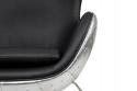 FOTEL OBROTOWY Z FUNKCJĄ BUJANIA EGG AVIATOR PU EKOSKÓRA CZARNY TYŁ FOTELA METALOWY King Home FOTEL OBROTOWY Z FUNKCJĄ BUJANIA EGG AVIATOR PU EKOSKÓRA CZARNY TYŁ FOTELA METALOWY King Home