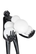 LAMPA PODŁOGOWA CZARNA HUMAN PREMIUM - włókno szklane KLOSZE BIAŁE szkło E27 King Home MOOSEE LAMPA PODŁOGOWA CZARNA HUMAN PREMIUM - włókno szklane KLOSZE BIAŁE szkło E27 King Home MOOSEE