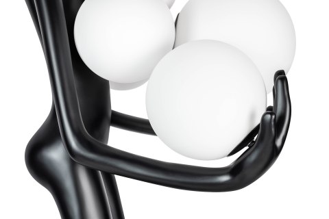 LAMPA PODŁOGOWA CZARNA HUMAN PREMIUM - włókno szklane KLOSZE BIAŁE szkło E27 King Home MOOSEE LAMPA PODŁOGOWA CZARNA HUMAN PREMIUM - włókno szklane KLOSZE BIAŁE szkło E27 King Home MOOSEE