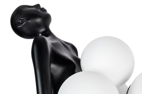 LAMPA PODŁOGOWA CZARNA HUMAN PREMIUM - włókno szklane KLOSZE BIAŁE szkło E27 King Home MOOSEE LAMPA PODŁOGOWA CZARNA HUMAN PREMIUM - włókno szklane KLOSZE BIAŁE szkło E27 King Home MOOSEE