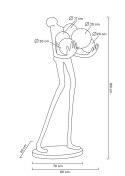 LAMPA PODŁOGOWA CZARNA HUMAN PREMIUM - włókno szklane KLOSZE BIAŁE szkło E27 King Home MOOSEE LAMPA PODŁOGOWA CZARNA HUMAN PREMIUM - włókno szklane KLOSZE BIAŁE szkło E27 King Home MOOSEE