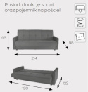Markos Kanapa / Wersalka / Sofa LED Markos Kanapa / Wersalka / Sofa LED
