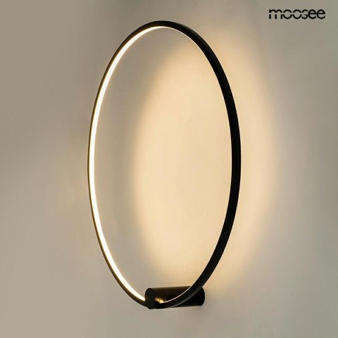 LAMPA ścienna KINKIET LED HOOP 80 CZARNY METAL AKRYL Moosee MOOSEE LAMPA ścienna KINKIET LED HOOP 80 CZARNY METAL AKRYL Moosee MOOSEE