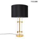 LAMPA STOŁOWA BIURKOWA NOCNA MOXY METALOWA ZŁOTA / CZARNY KLOSZ TKANINA E27 Moosee MOOSEE LAMPA STOŁOWA BIURKOWA NOCNA MOXY METALOWA ZŁOTA / CZARNY KLOSZ TKANINA E27 Moosee MOOSEE