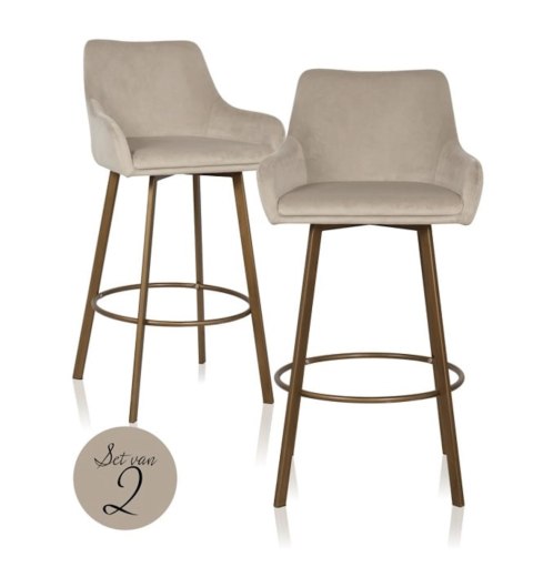 Richmond Interiors RICHMOND zestaw krzeseł barowych CRESSIDA HIGH - 2 sztuki Richmond Interiors RICHMOND zestaw krzeseł barowych CRESSIDA HIGH - 2 sztuki