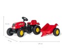 Rolly Toys Rolly Toys 012121 Traktor Rolly Kid z przeczepą Czerwony Rolly Toys Rolly Toys 012121 Traktor Rolly Kid z przeczepą Czerwony