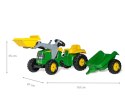 Rolly Toys Rolly Toys 023110 Traktor Rolly Kid John Deere z łyżką i przyczepą