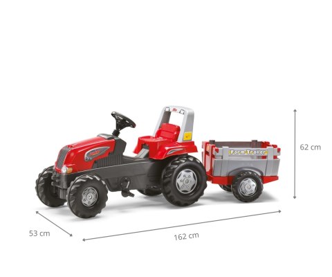Rolly Toys Rolly Toys 800261 Traktor Rolly Junior RT z przyczepą Czerwony Rolly Toys Rolly Toys 800261 Traktor Rolly Junior RT z przyczepą Czerwony