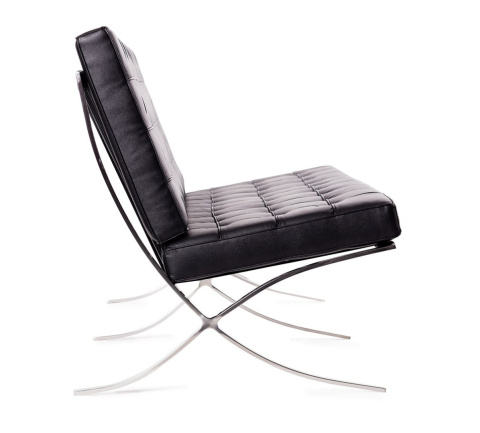 SOFA DWUOSOBOWA BARCELON - ekoskóra CZARNA stal polerowana Modesto Design MODESTO SOFA DWUOSOBOWA BARCELON - ekoskóra CZARNA stal polerowana Modesto Design MODESTO