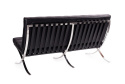 SOFA DWUOSOBOWA BARCELON - ekoskóra CZARNA stal polerowana Modesto Design MODESTO SOFA DWUOSOBOWA BARCELON - ekoskóra CZARNA stal polerowana Modesto Design MODESTO