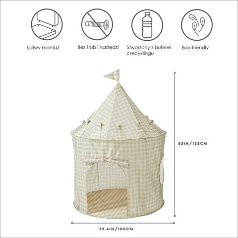 3 Sprouts 3 Sprouts Namiot dla Dzieci Recycled Gingham Beige 3 Sprouts 3 Sprouts Namiot dla Dzieci Recycled Gingham Beige