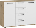 KOMODA SZEROKA SZUFLADY DRZWI FLEX system szaf modułowych HALMAR - KOMODA KM-2 DĄB ARTISAN / BIAŁY PŁYTA LAMINOWANA KOMODA SZEROKA SZUFLADY DRZWI FLEX system szaf modułowych HALMAR - KOMODA KM-2 DĄB ARTISAN / BIAŁY PŁYTA LAMINOWANA