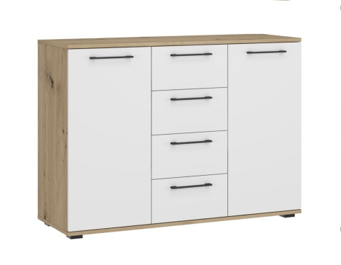 KOMODA SZEROKA SZUFLADY DRZWI FLEX system szaf modułowych HALMAR - KOMODA KM-2 DĄB ARTISAN / BIAŁY PŁYTA LAMINOWANA KOMODA SZEROKA SZUFLADY DRZWI FLEX system szaf modułowych HALMAR - KOMODA KM-2 DĄB ARTISAN / BIAŁY PŁYTA LAMINOWANA