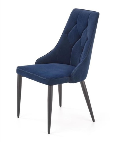 Halmar K365 krzesło granatowy, materiał: tkanina velvet / stal malowana proszkowo Halmar K365 krzesło granatowy, materiał: tkanina velvet / stal malowana proszkowo