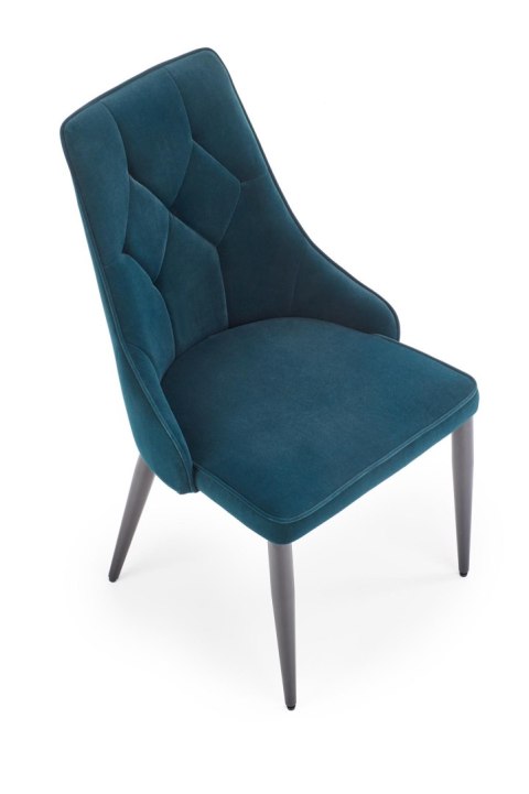 Halmar K365 krzesło c. zielony, materiał: tkanina velvet / stal malowana proszkowo Halmar K365 krzesło c. zielony, materiał: tkanina velvet / stal malowana proszkowo