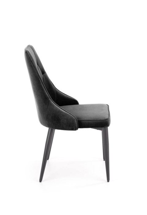 Halmar K365 krzesło czarny, materiał: tkanina velvet / stal malowana proszkowo Halmar K365 krzesło czarny, materiał: tkanina velvet / stal malowana proszkowo