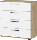 KOMODA Z SZUFLADAMI FLEX system szaf modułowych - KOMODA KM-1 DĄB ARTISAN / BIAŁY HALMAR PŁYTA LAMINOWANA KOMODA Z SZUFLADAMI FLEX system szaf modułowych - KOMODA KM-1 DĄB ARTISAN / BIAŁY HALMAR PŁYTA LAMINOWANA