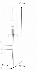 LAMPA ŚCIENNA KINKIET TORCH stal ZŁOTA kryształ BEZBARWNY E14 King Home LAMPA ŚCIENNA KINKIET TORCH stal ZŁOTA kryształ BEZBARWNY E14 King Home