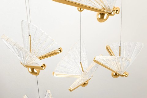 King Home Lampa wisząca BUTTERFLY DISC 5 złota King Home Lampa wisząca BUTTERFLY DISC 5 złota