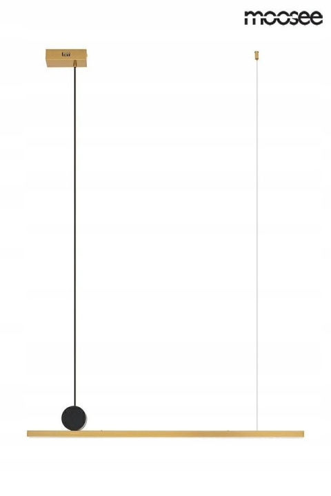 LAMPA wisząca LED WAND 80 - złota połączenie mosiądzu w kolorze złotym i aluminium w kolorze czarnym MOOSEE LAMPA wisząca LED WAND 80 - złota połączenie mosiądzu w kolorze złotym i aluminium w kolorze czarnym MOOSEE