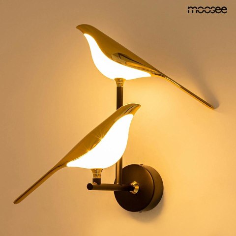 Moosee MOOSEE lampa ścienna BIRD TWIN złota Moosee MOOSEE lampa ścienna BIRD TWIN złota