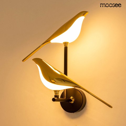 Moosee MOOSEE lampa ścienna BIRD TWIN złota Moosee MOOSEE lampa ścienna BIRD TWIN złota