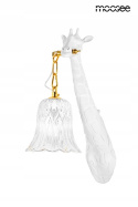 LAMPA ścienna KINKIET GIRAFFE E27 BIAŁA ŻYWICA STAL ZŁOTA SZKŁO PRZEZROCZYSTE Moosee MOOSEE LAMPA ścienna KINKIET GIRAFFE E27 BIAŁA ŻYWICA STAL ZŁOTA SZKŁO PRZEZROCZYSTE Moosee MOOSEE