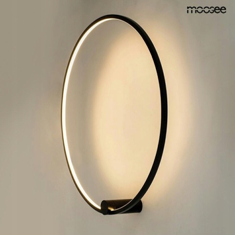 LAMPA ścienna KINKIET LED HOOP 60 CZARNY METAL AKRYL Moosee MOOSEE LAMPA ścienna KINKIET LED HOOP 60 CZARNY METAL AKRYL Moosee MOOSEE