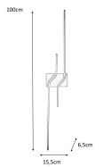 LAMPA ścienna KINKIET LED ROCHE 100 CZARNY STAL SZKŁO AKRYL Moosee MOOSEE LAMPA ścienna KINKIET LED ROCHE 100 CZARNY STAL SZKŁO AKRYL Moosee MOOSEE