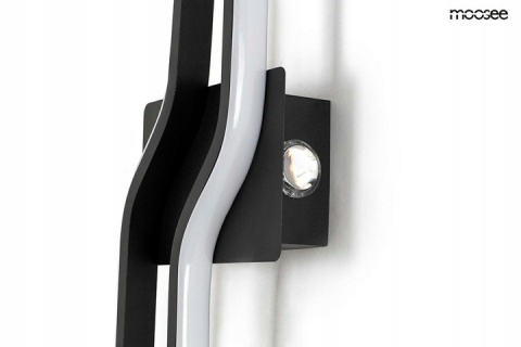LAMPA ścienna KINKIET LED ROCHE 100 CZARNY STAL SZKŁO AKRYL Moosee MOOSEE LAMPA ścienna KINKIET LED ROCHE 100 CZARNY STAL SZKŁO AKRYL Moosee MOOSEE
