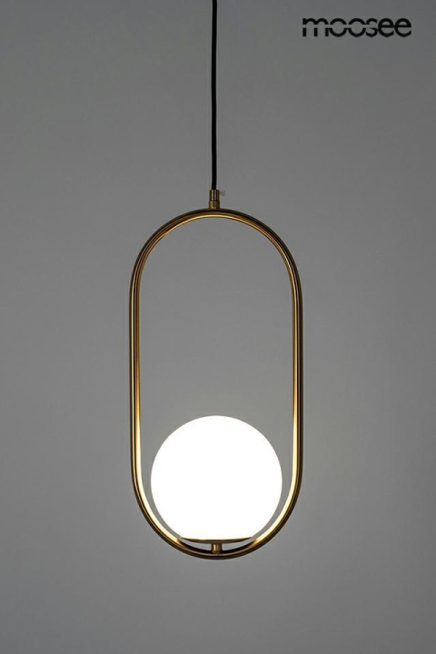 LAMPA WISZĄCA AURELIA 40 ZŁOTA E14 Moosee MOOSEE METAL KLOSZ - KULA SZKŁO BIAŁE LAMPA WISZĄCA AURELIA 40 ZŁOTA E14 Moosee MOOSEE METAL KLOSZ - KULA SZKŁO BIAŁE