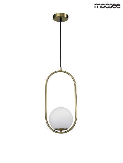LAMPA WISZĄCA AURELIA 40 ZŁOTA E14 Moosee MOOSEE METAL KLOSZ - KULA SZKŁO BIAŁE LAMPA WISZĄCA AURELIA 40 ZŁOTA E14 Moosee MOOSEE METAL KLOSZ - KULA SZKŁO BIAŁE