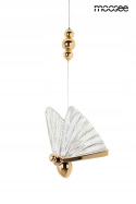 LAMPA WISZĄCA LED BUTTERFLY M Moosee MOOSEE ZŁOTA ALUMINIUM skrzydła szkło kryształowe - MOTYL LAMPA WISZĄCA LED BUTTERFLY M Moosee MOOSEE ZŁOTA ALUMINIUM skrzydła szkło kryształowe - MOTYL