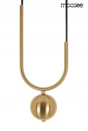 LAMPA WISZĄCA LIFT Moosee MOOSEE ZŁOTA metal klosz szklany MLECZNY kształt kuli 1xE27 LAMPA WISZĄCA LIFT Moosee MOOSEE ZŁOTA metal klosz szklany MLECZNY kształt kuli 1xE27